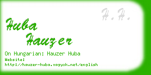 huba hauzer business card